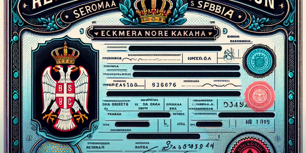 Регистрация в Сербии / Бели картон